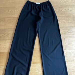 The Row Black Elastic Waist Pants